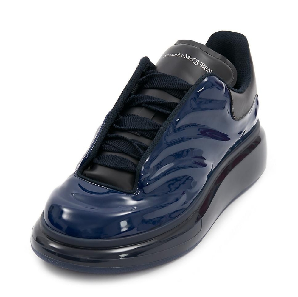 Alexander McQueen Oversized Lux Gloss Navy Sneakers - Picture 9 of 9